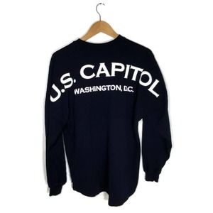US Capitol Building Sz Sm Washington D.C. Spirit Jersey Long Sleeve Shirt Cotton